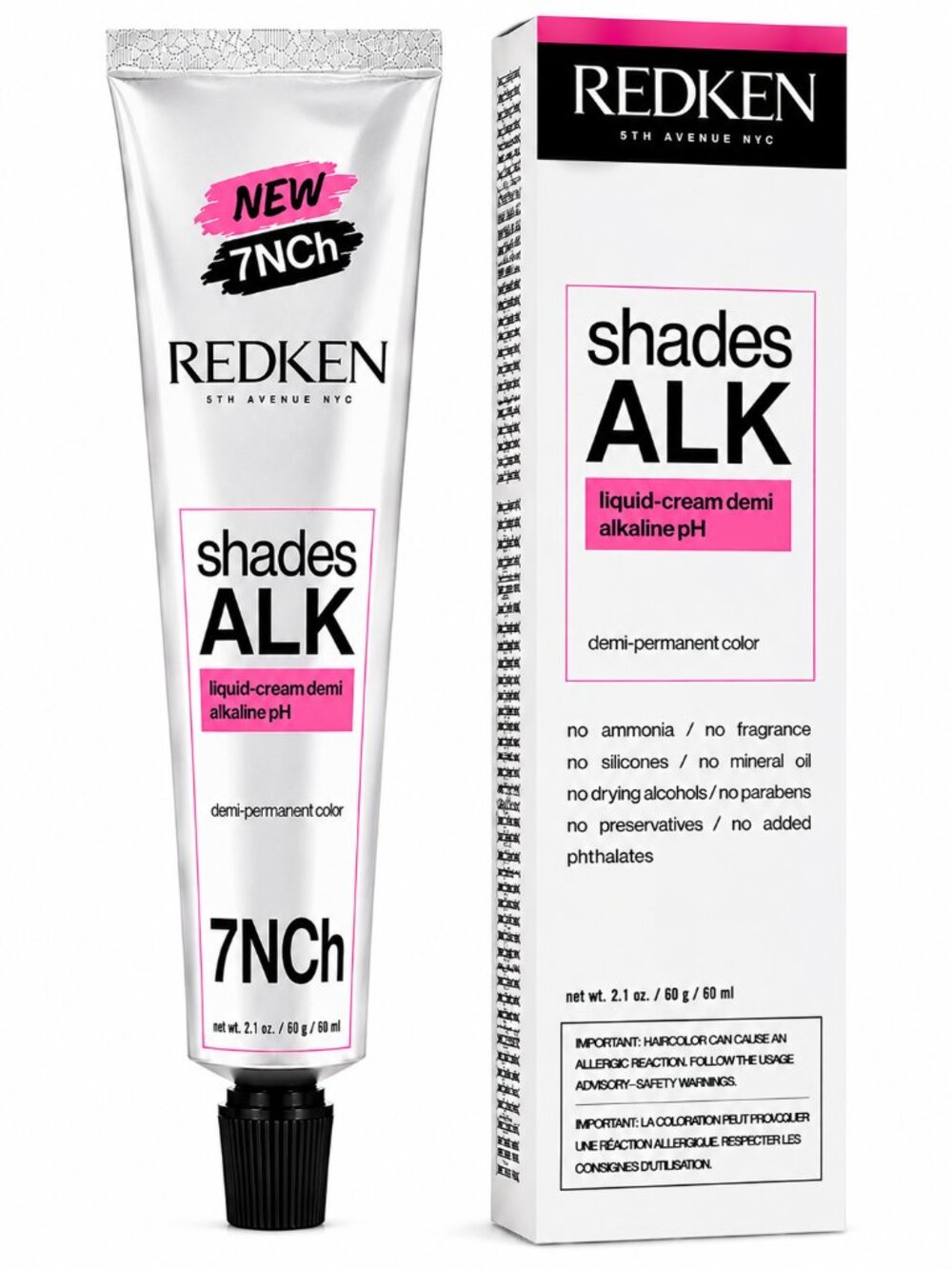 Redken Shades ALK 7NCh Demi-Permanent Liquid-Cream Hair Color 2.1 oz